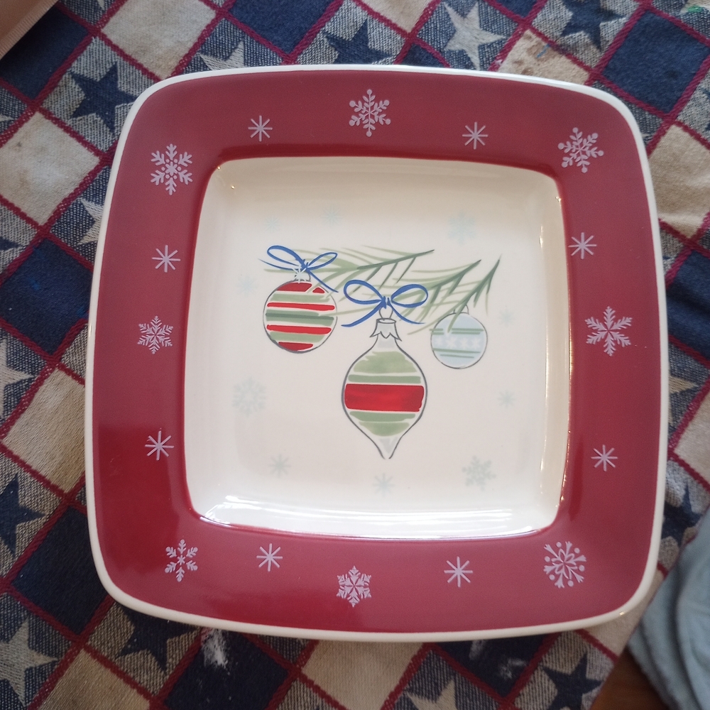 Longaberger White Square Plate